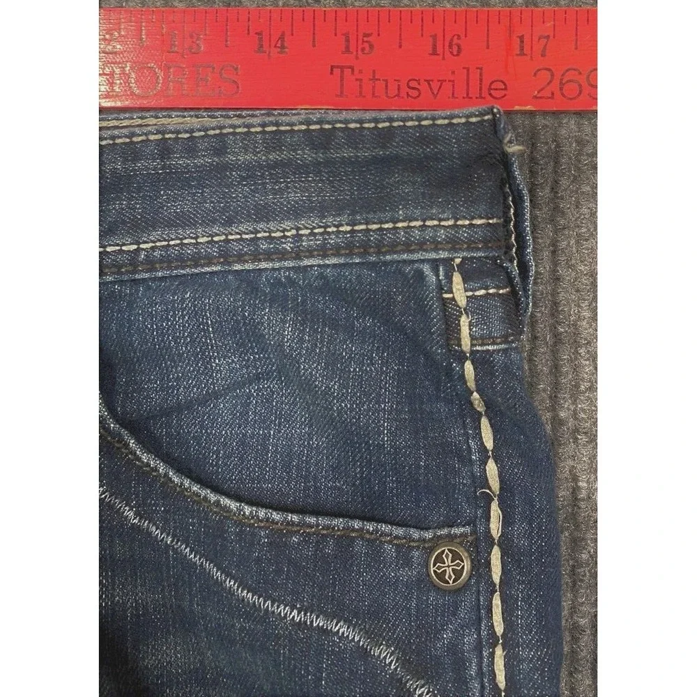 Affliction Jeans Men's Blue Premium Cooper Distressed Denim  Size 33x26